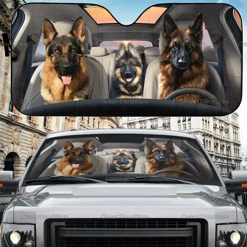 

German Shepherd Car Sunshade, German Shepherd Sunshade, German Shepherd Car Accessory, Dog Car Decoration, Car Sun Protector LNG