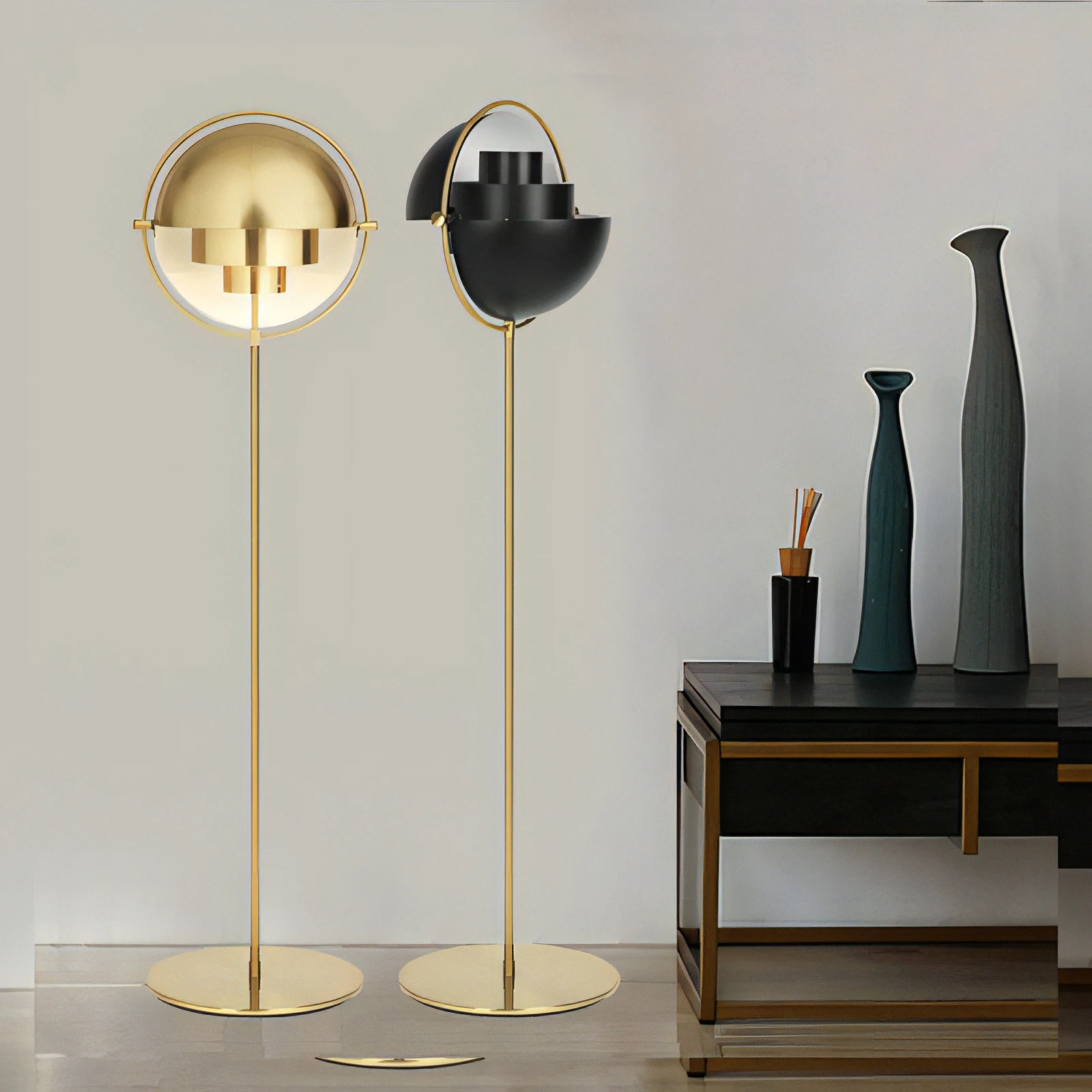

Современные Напольные лампы Bauhaus для гостиной, домашний декор, дизайнерские черные и золотые металлические стоячие огни для спальни