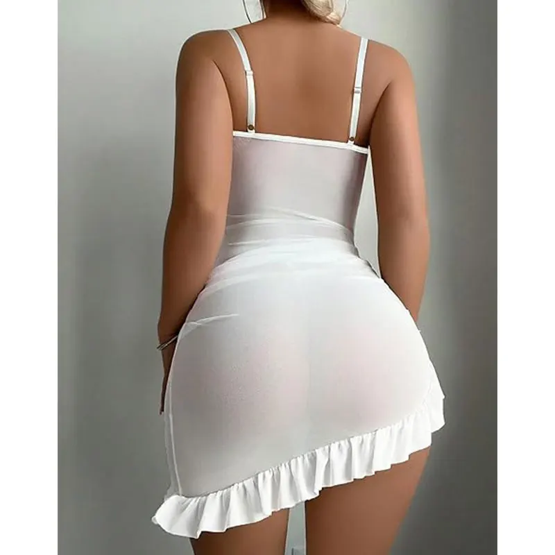 Ensemble de lingerie pour femmes, soutien-gorge push-up en dentelle, corset, robe de nuit transparente, soutien-gorge sexy, robe élégante, sous-vêtements, pyjama pour femme