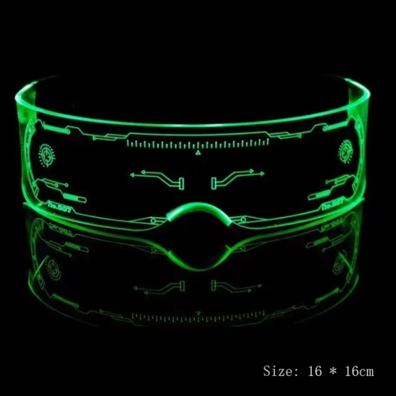 Colorful LED Luminous Glasses Electronic Visor Glasses Light Up Prop For Festival KTV Bar Party Performance Gifts 1PCS