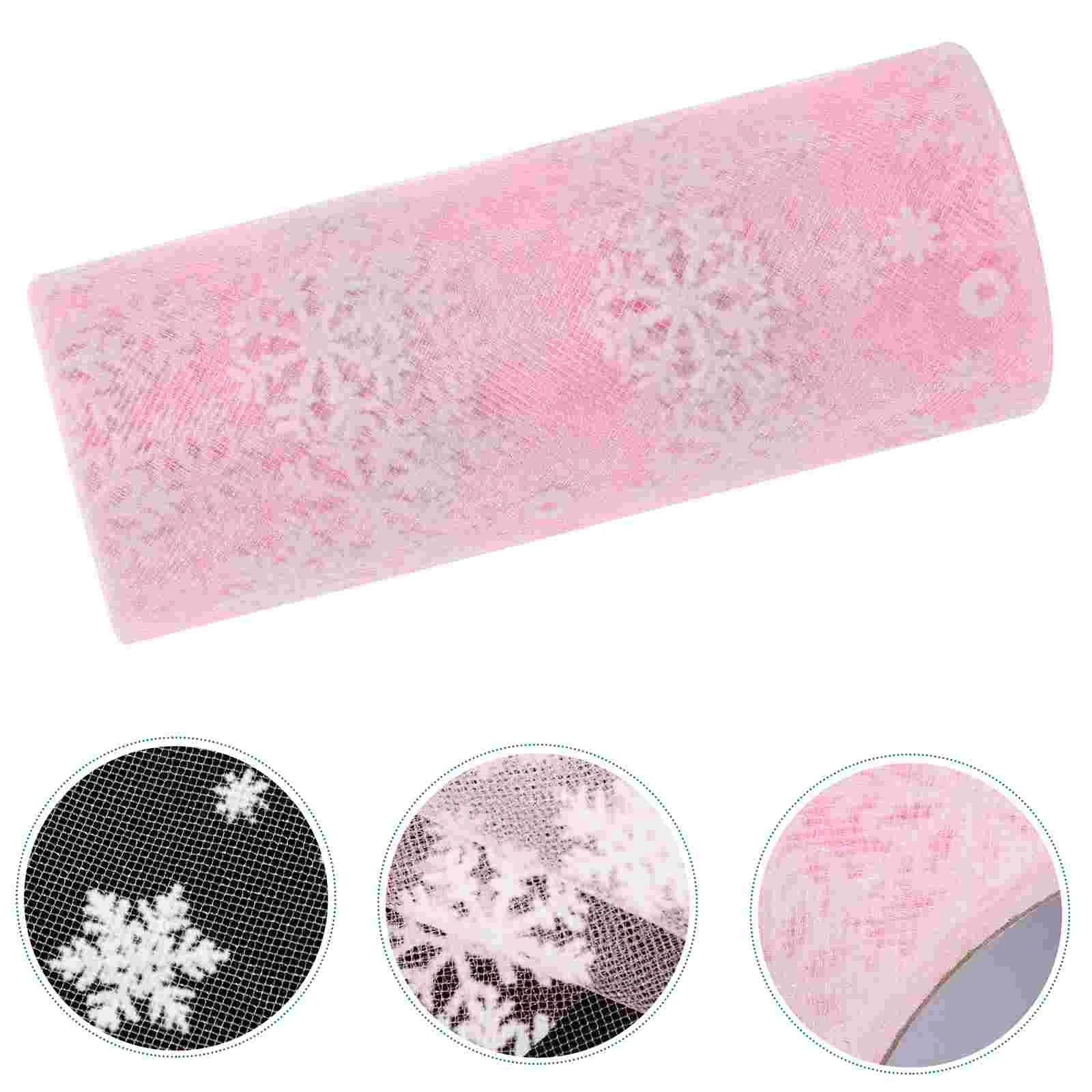 

15cm Snowflake Tulle Rolls, Christmas Organza Ribbon for Christmas Tree Gift Wrapping Wedding Birthday Table Runner Chair Bow