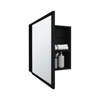 Duma 21.1" H x 19.7" W Mirror Medicine Cabinet, One door with Four interior Shelves for Bathroom, Kitchen Black 5