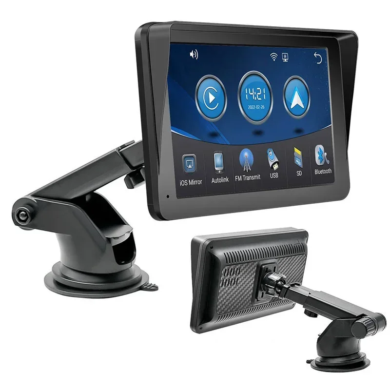 MP5 Player GPS Portable 7" Inch Auto Car Screen Car Display PND MP5 GPS Wireless CarPlay For IOS & Android.