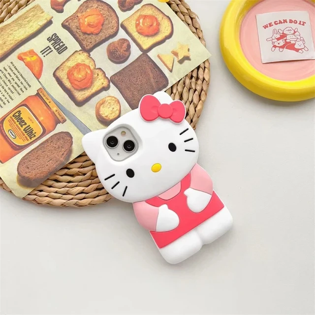 Sanrio Hello Kitty 3D Stereoscopic Phone Case For IPhone 15 14 13 12 11 Pro Max Mini XR XS 7 8 Plus Silicone Soft Back Cover Y2K - Image 3