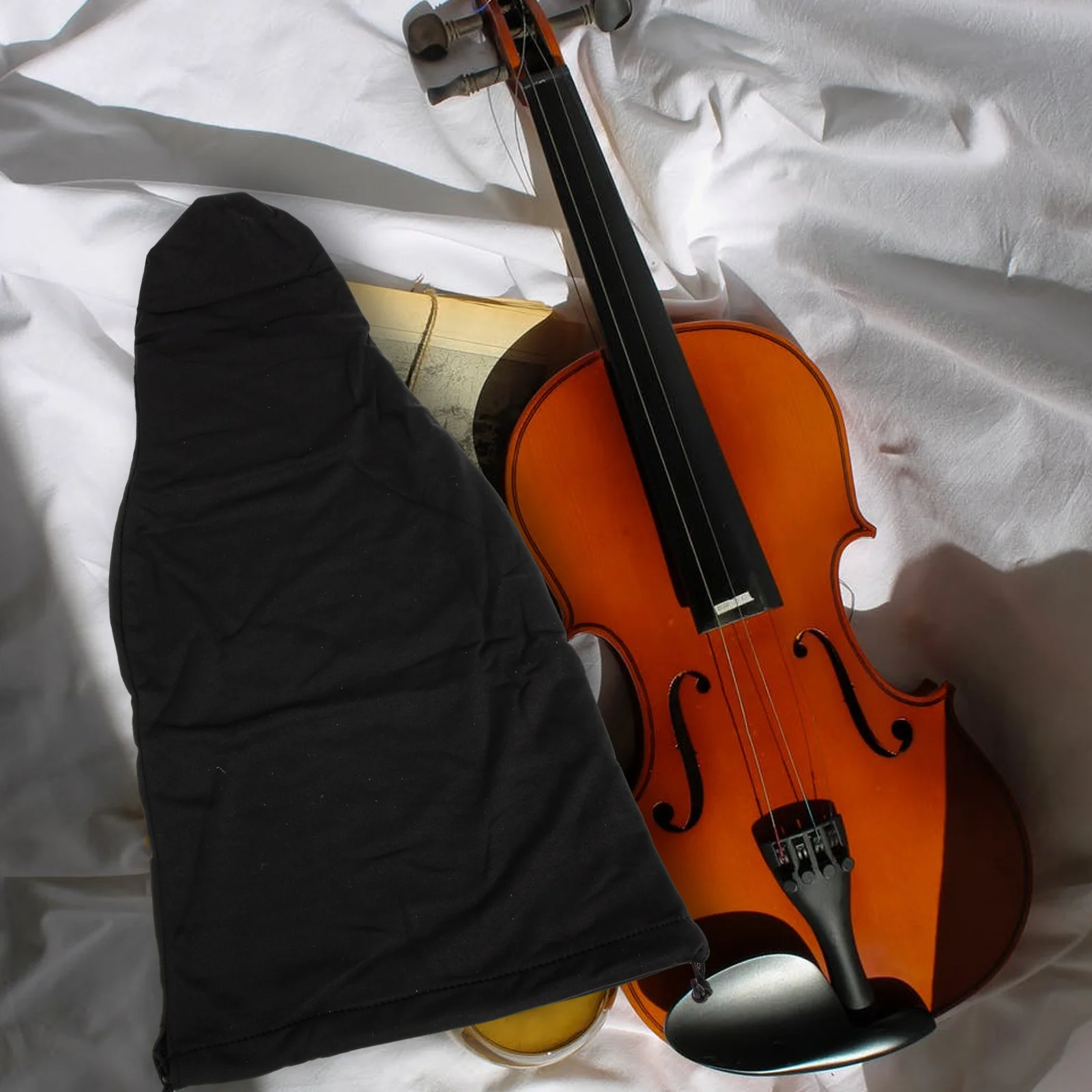Black Violin Cover Premium Material Dust Proof Storage Musical Instrument Case Accessories Violin Parts Supply Exquisite Cover