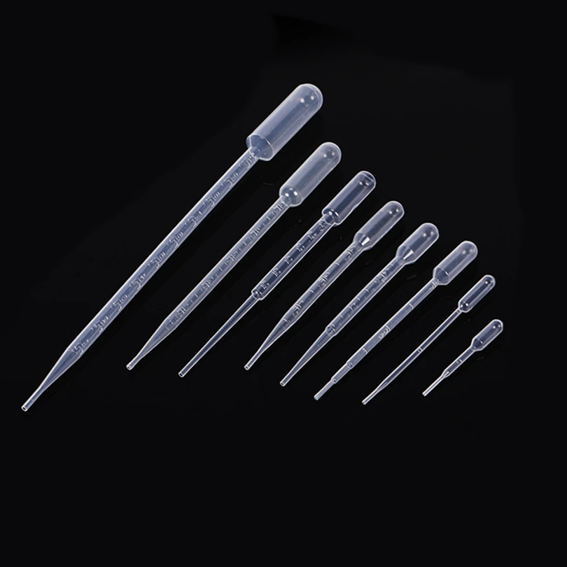 LE 100Pcs Transfer Pipettes Plastic Transparent Pipettes Disposable