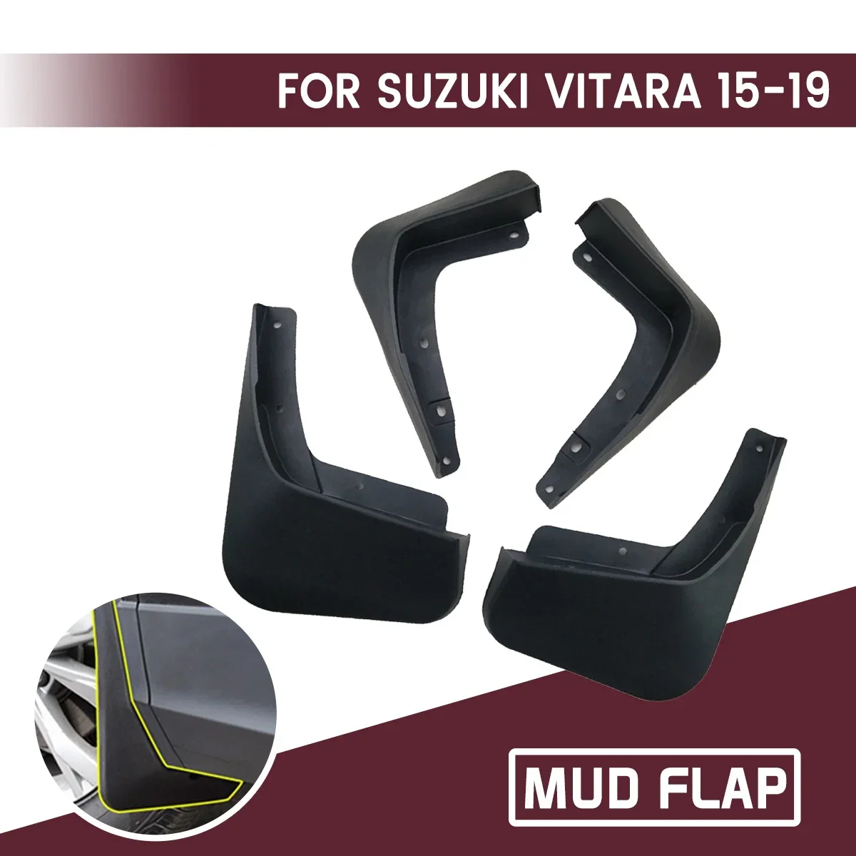 Parafanghi Anteriori Posteriori Per Auto Parafanghi Parafanghi Paraspruzzi Paraspruzzi Paraspruzzi Morbidi Buona Tenacità Per Suzuki Vitara 2015-2019