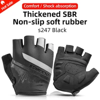 ROCKBROS Cycling Gloves Half Finger Shockproof Wear Resistant Breathable MTB Road Bicycle Gloves Men Women Sports Bike Equipment 2