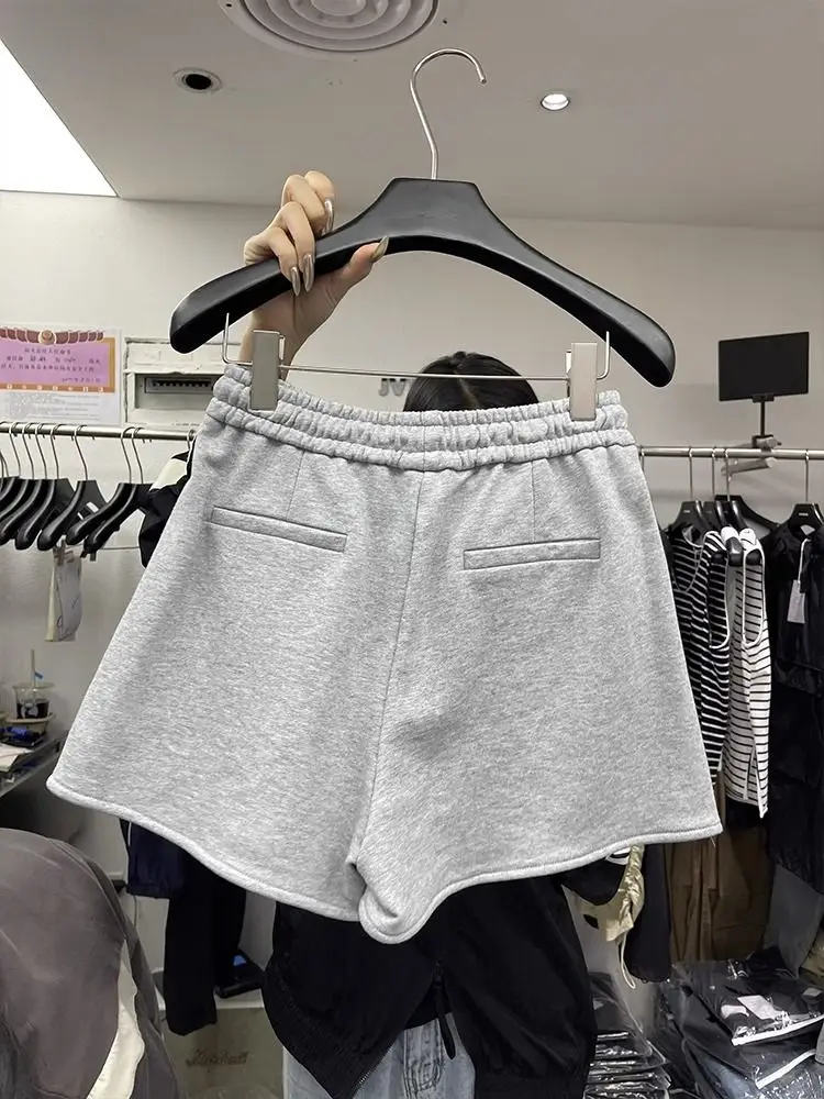 Shorts Women's Summer Loose Korean High Waist Sports Leisure Wide Legs 2024 New Home  Sleepwear Trend
