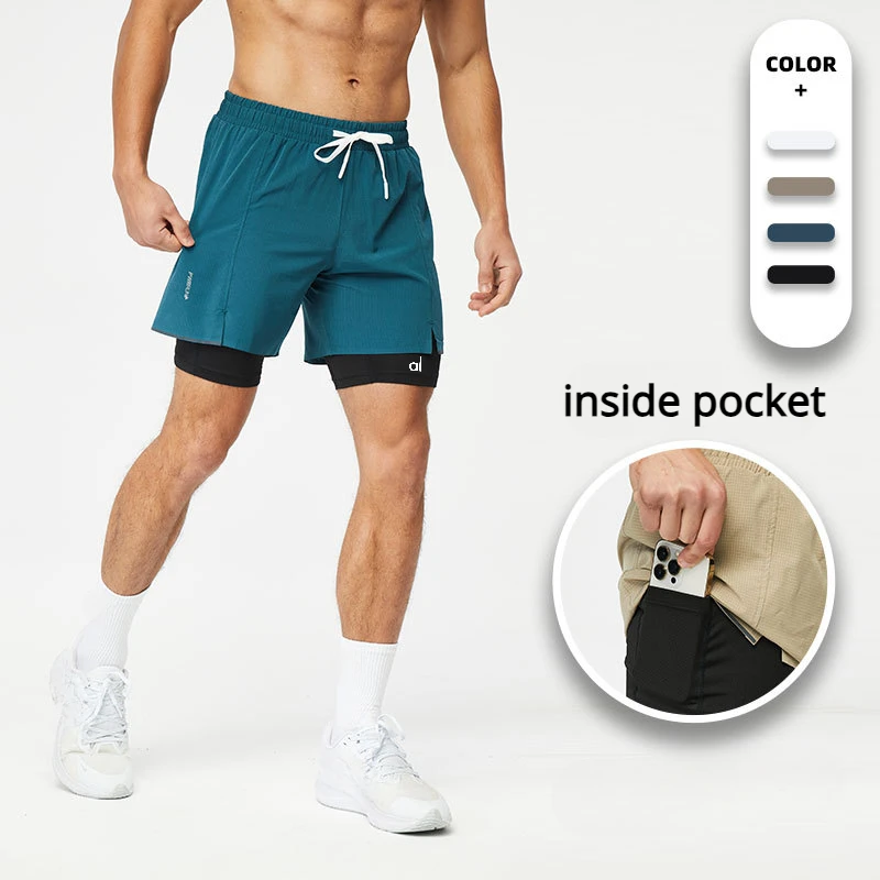 Спортивные шорты для мужчин, новинка, дышащие быстросохнущие спортивные штаны из двух частей для баскетбола, повседневные шорты для бега, фитнеса и тренировок