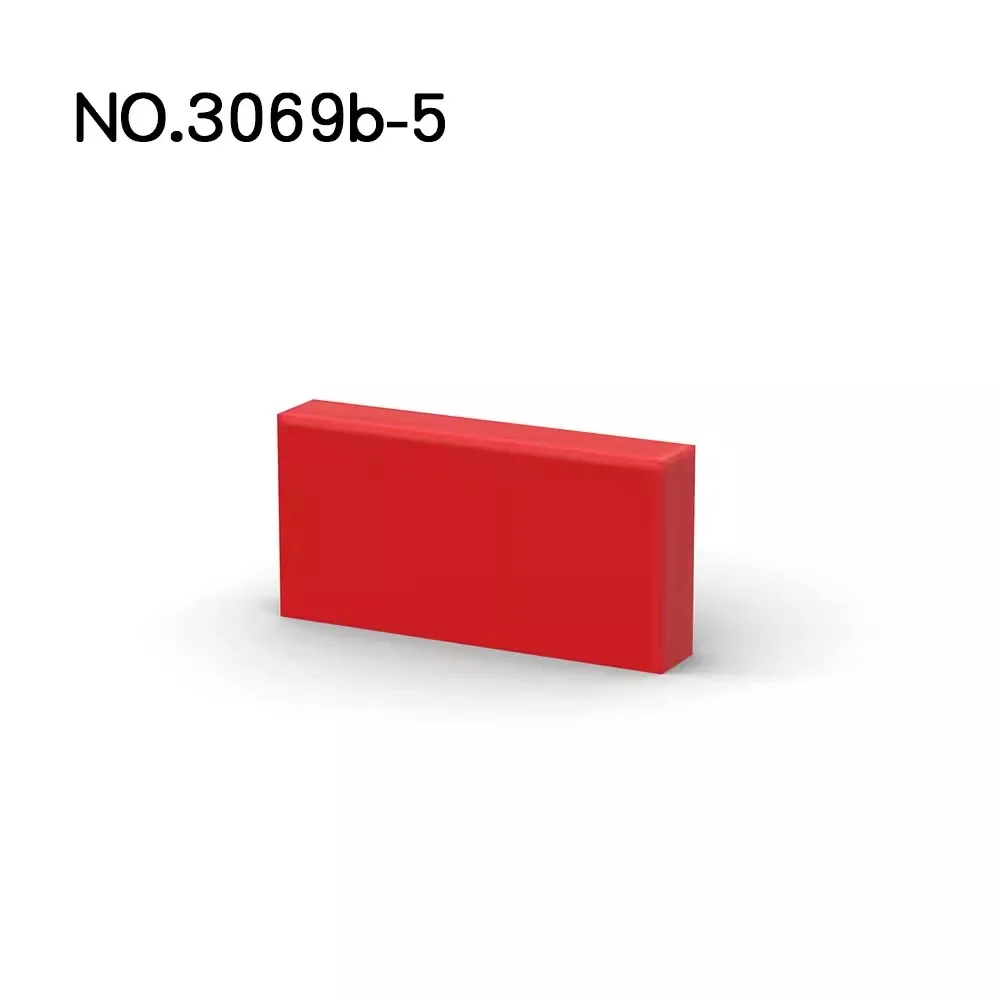 10PCS 1x2 Fliesen Bausteine Groß Zubehör 3069 MOC Ziegel Boden Teile DIY Haus Stadt Straße Basis bord Platte – Detail 4