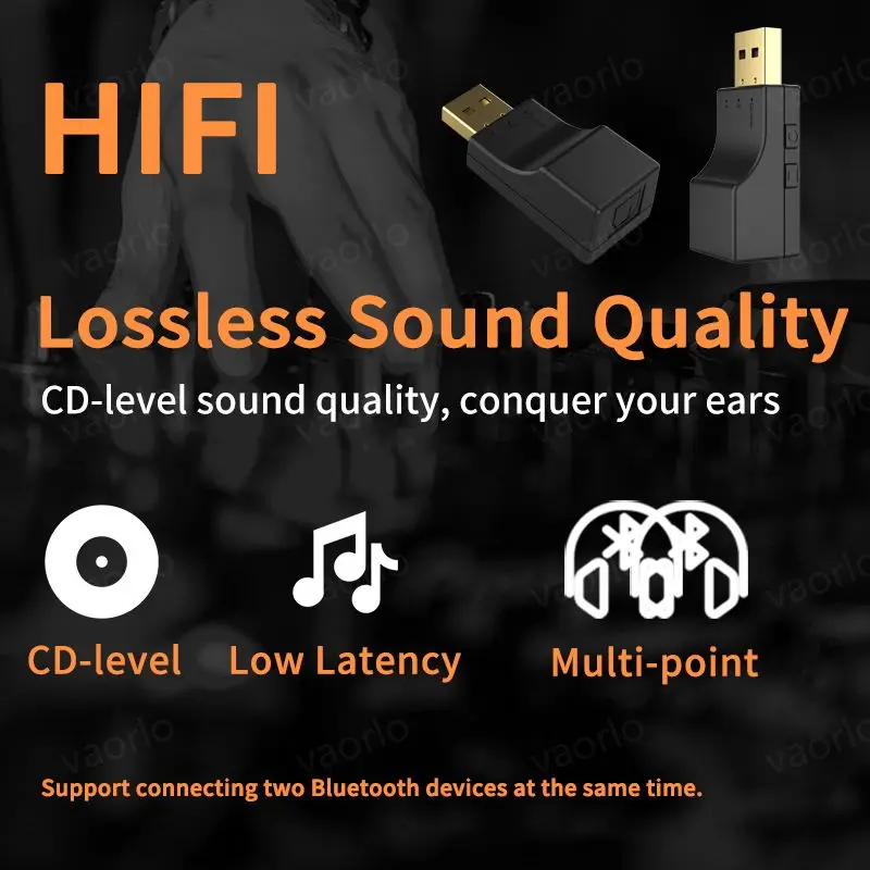 Bluetooth Audio Transmitter USB Optical Dual Stream Multi-point Low Latency Stereo Music Wireless Adapter For PC TV PS5/4 Xbox bluetooth transceiver adapter bluetooth adapter audio adapter wireless usb adapter