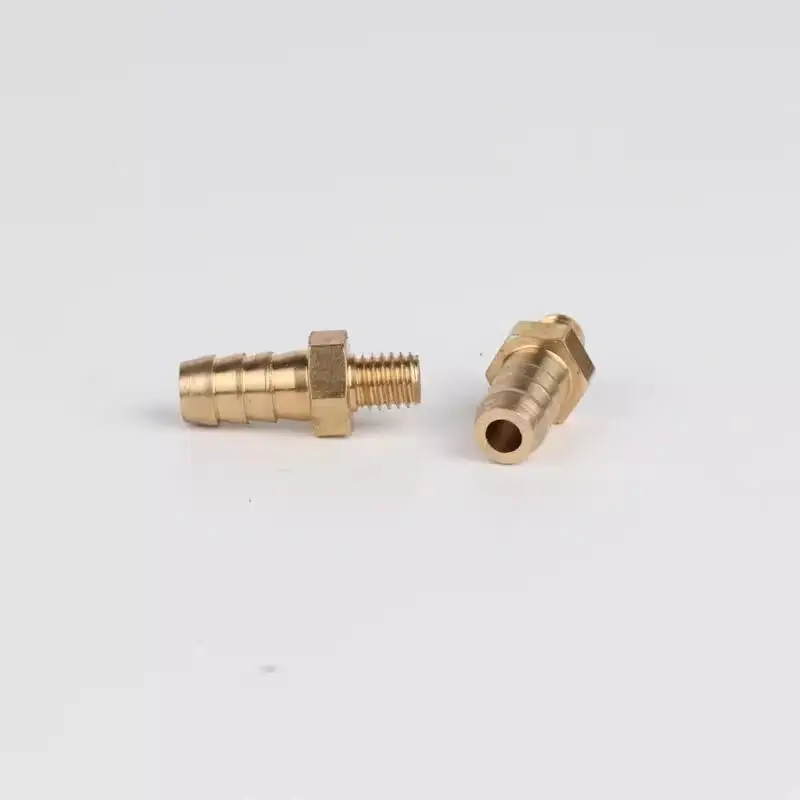 5PCS 2.5mm-10mm Hose Barb OD To M3-M8 Metric Male Thread Brass Pipe Fitting Nipple Coupling Joint hose pipe fitting pipe fitting water pipe fitting