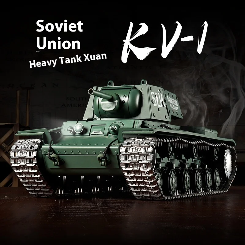 Heng Long 1/16 소련 Kv-1'S 3878-1 Rc 중전차 Rtr 소년 선물