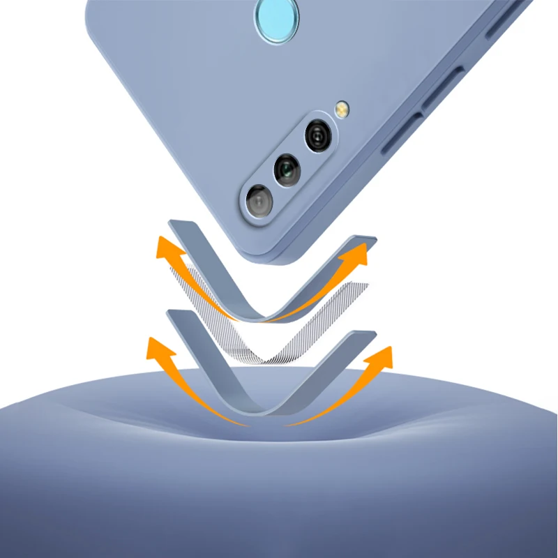 Original Square Liquid Silicone Phone Case - Elegant 360° Protective Shockproof Back Cover