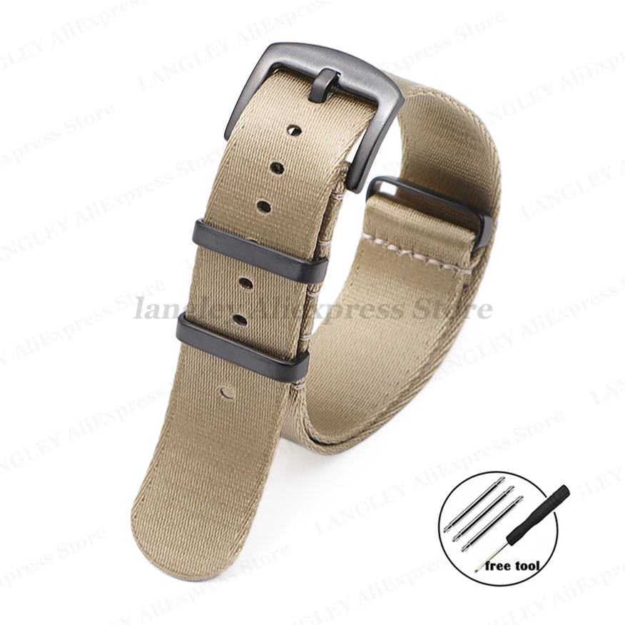 Premium Nylon Watch Strap with Black Ring Buckle - Universal Sports Band