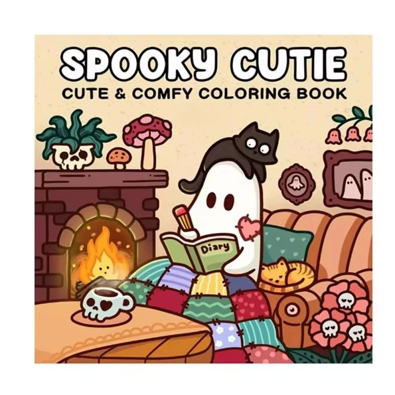Spooky Cutie Coloring Book for Adults & Teens Creative Swearing Cats Cat Coloring Book Handmade Drawing Books adult coloring book