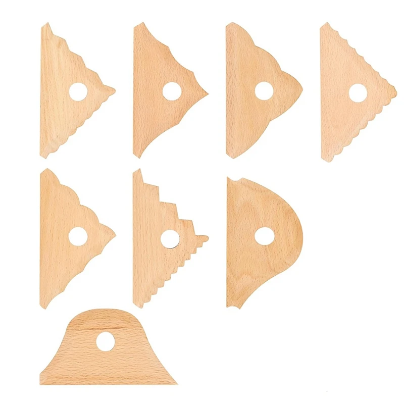 

8 шт. инструменты для керамики, инструменты для обрезки керамических ребер, инструменты для моделирования ног из глины, буковая древесина, принадлежности для создания профиля керамики ребра