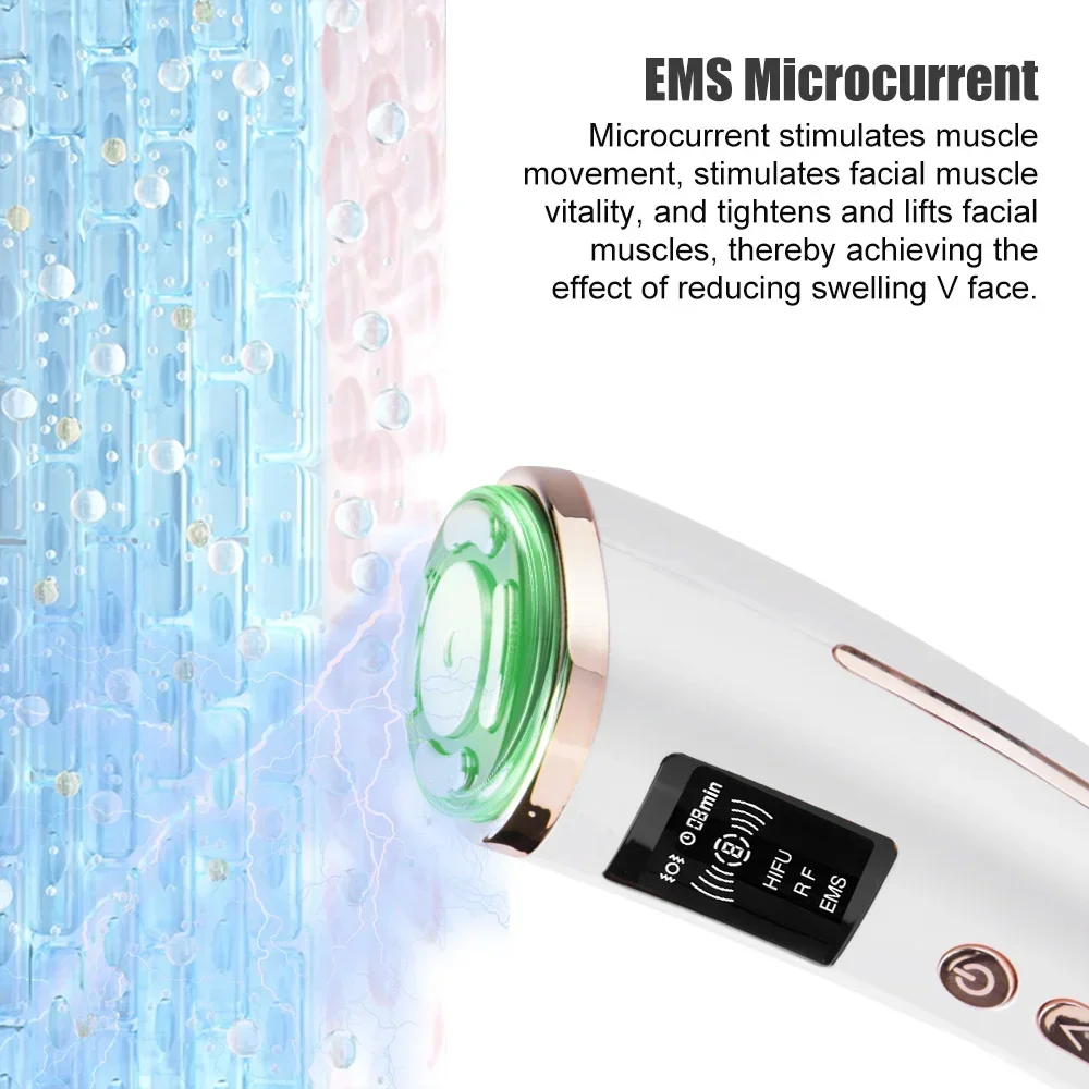 Mini HIFU Face Lifting Facial Massager HIFU Face Lifting Machine Facial Microcurrent Skin Rejuvenation Anti-aging Massager