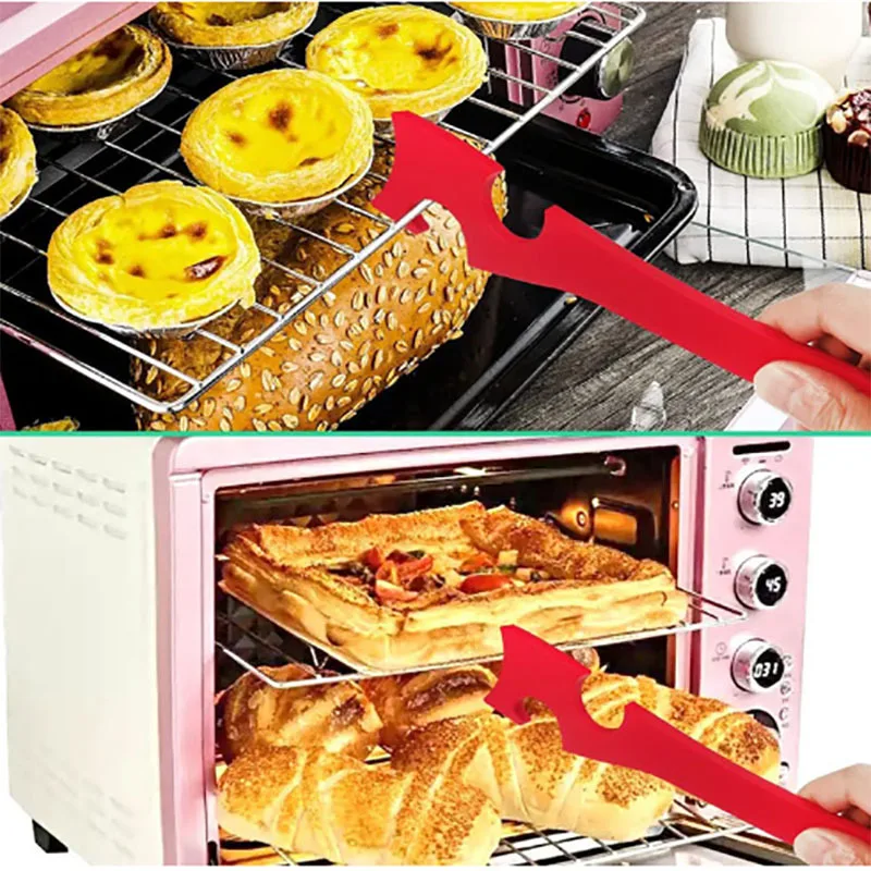 Oven push pull tool oven, baking tray tool, kitchen multifunctional push-pull rod, non scalding hand push-pull tool