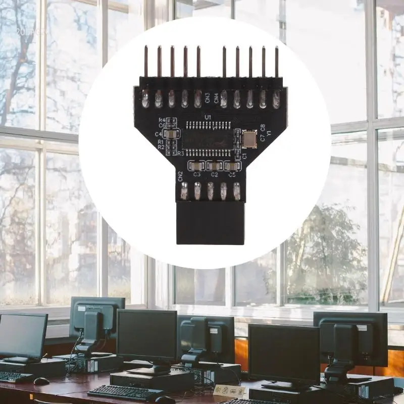 RGB 램프 팬 마더보드 USB 9핀 인터페이스용 9핀 USB 허브 USB 2.0 커넥터