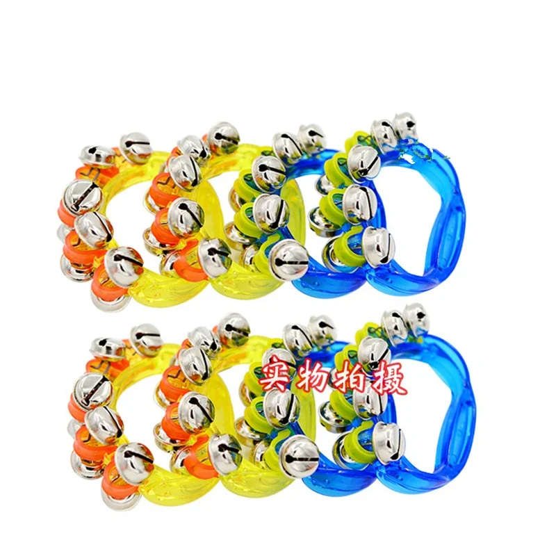 Orff instrument Stick Shaker percussion rattle 10-bell infant hand bell instrumentos musicais shaker bead sticks kids Dance game