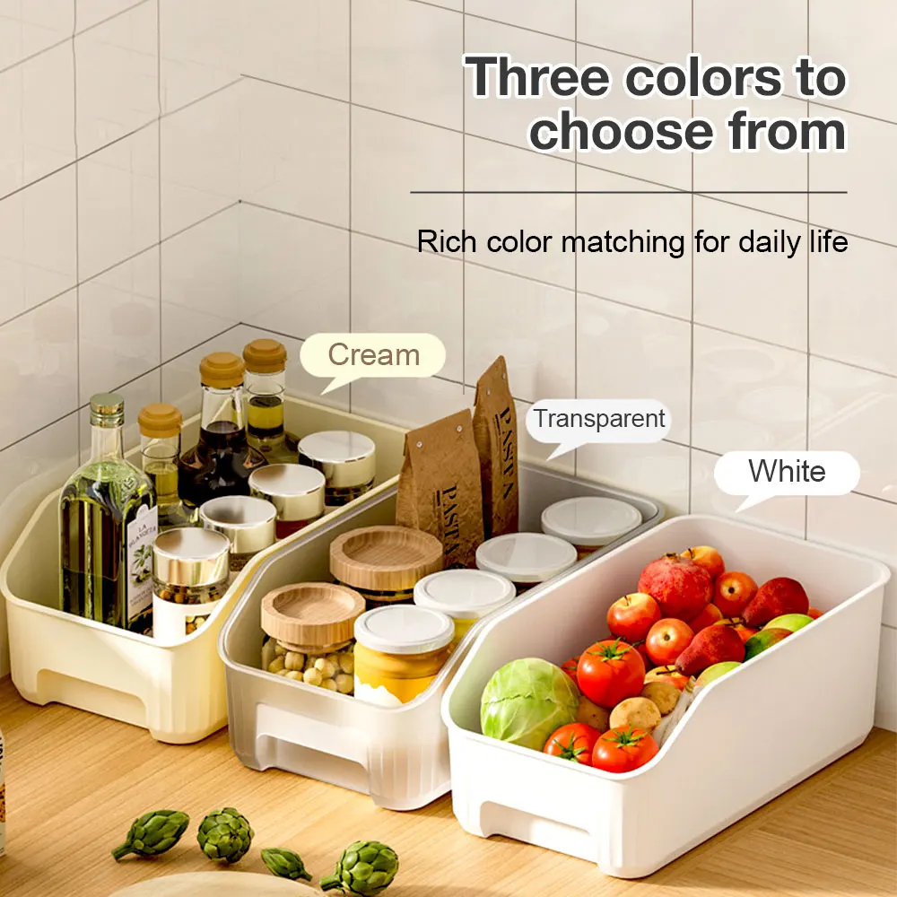 Kitchen Food Storage Box with Handle Large Capacity Spice Fruit Vegetable Container Cabinet Storage Box Kitchen Storage Organize 2