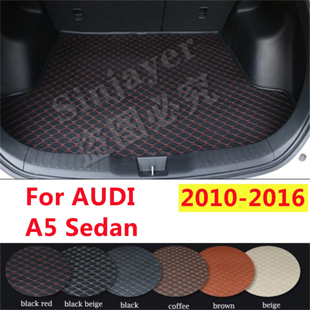 

SJ автомобильный коврик для багажника на заказ подходит для AUDI A5 Sedan 2016 2015 2014 2013 2012 2011 2010 авто задний загрузочный лоток грузовой ковёр протектор