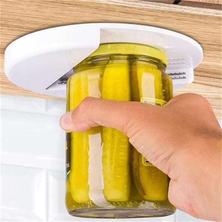 Creative Can Opener Under The Cabinet Self-adhesive Jar Bottle Opener Top  Lid Remover Wet Grip Jar Opener - AliExpress