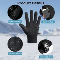Winter Gloves Waterproof Thermal Sport Glove for Men Women for Running Cycling Driving Ski Hiking Warm Glove for Work 2