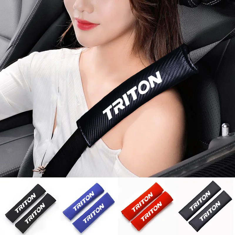 

Car Protection Seat Belt Padding Pad Auto Comfortable Durable Decoration Interior Access For Mitsubishi Triton Car Accessorie