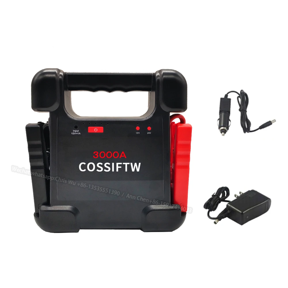 Jump Starter 12V/24V 3000A Batteria Di Picco Jump Box Heavy Duty Car Jumper Starter Pack Per Camion Veicoli Trattore Escavatore