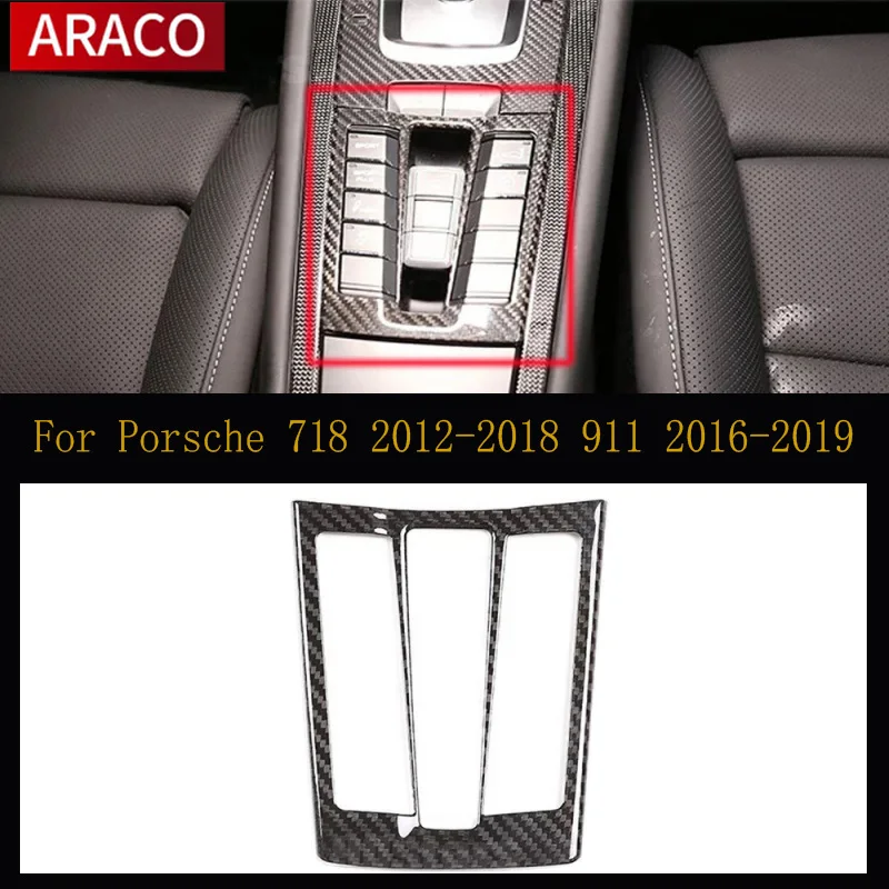 

1 шт., декоративная рамка для консоли из углеродного волокна для Porsche 718 2012-2018