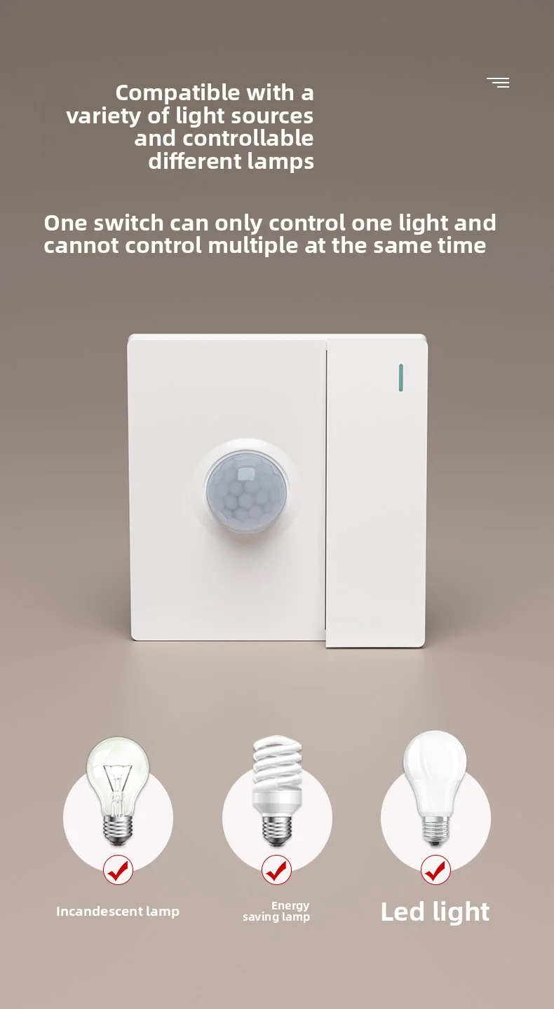 86 Type Sound And Light Control Switch Ultra-Thin Concealed Sfebd17ec73e2462ea25d818e8b21539dj