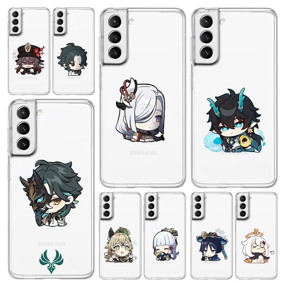 Kawaii Cartoon Genshin Impact Soft Clear Phone Case