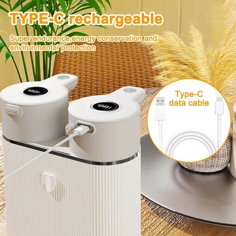 350ml 2 Outlet Automatic Foaming + Liquid Soap Dispenser Infrared Sensor USB Rechargeable Sanitizer Dispenser Wall Mounted IPX5