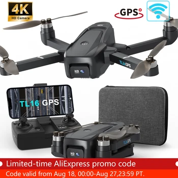 TL16GPS UVA con telecamera HD 4K 5G FPV WiFi GPS Drone 50xZoom RC Quadcopterl Motore brushless Flusso ottico Regalo Giocattolo pieghevole CO