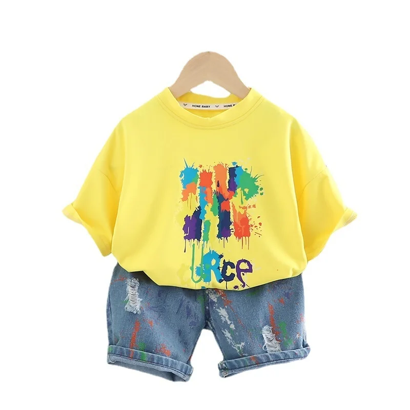 

New Summer Baby Girls Clothes Suit Children Boys Fashion T-Shirt Shorts 2Pcs/Sets Toddler Casual Sports Costume Kids Tracksuits