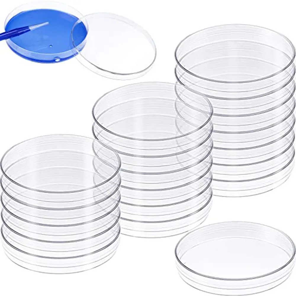 

Scientific with Lids 55x15mm 90x15mm Transparent Clear Petri Dish Sterile Petri Dishes Petri Dishes Bacteria Culture Dish