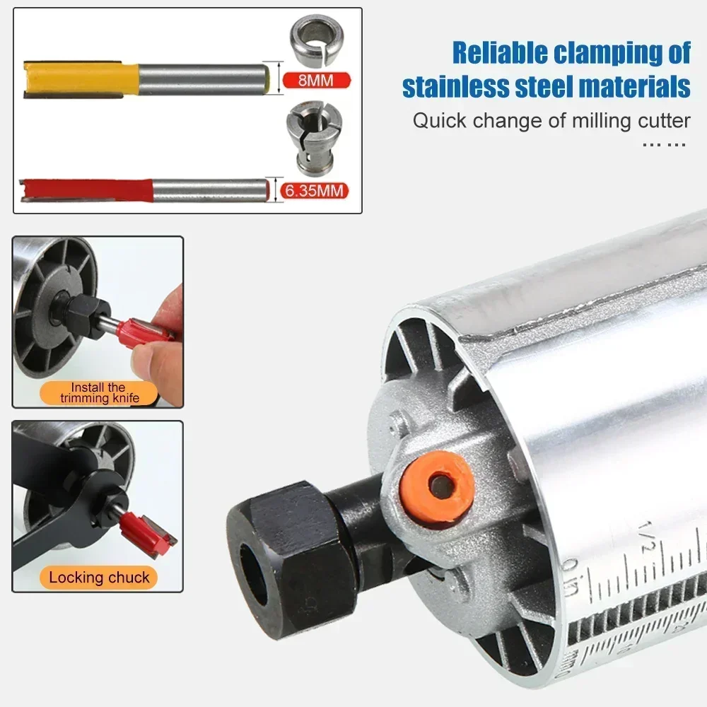 Wood Router Machine 6 Speeds 2000W for 6.35/8mm Wood Milling Cutter 220V EU Plug Diy Carpenter Tools