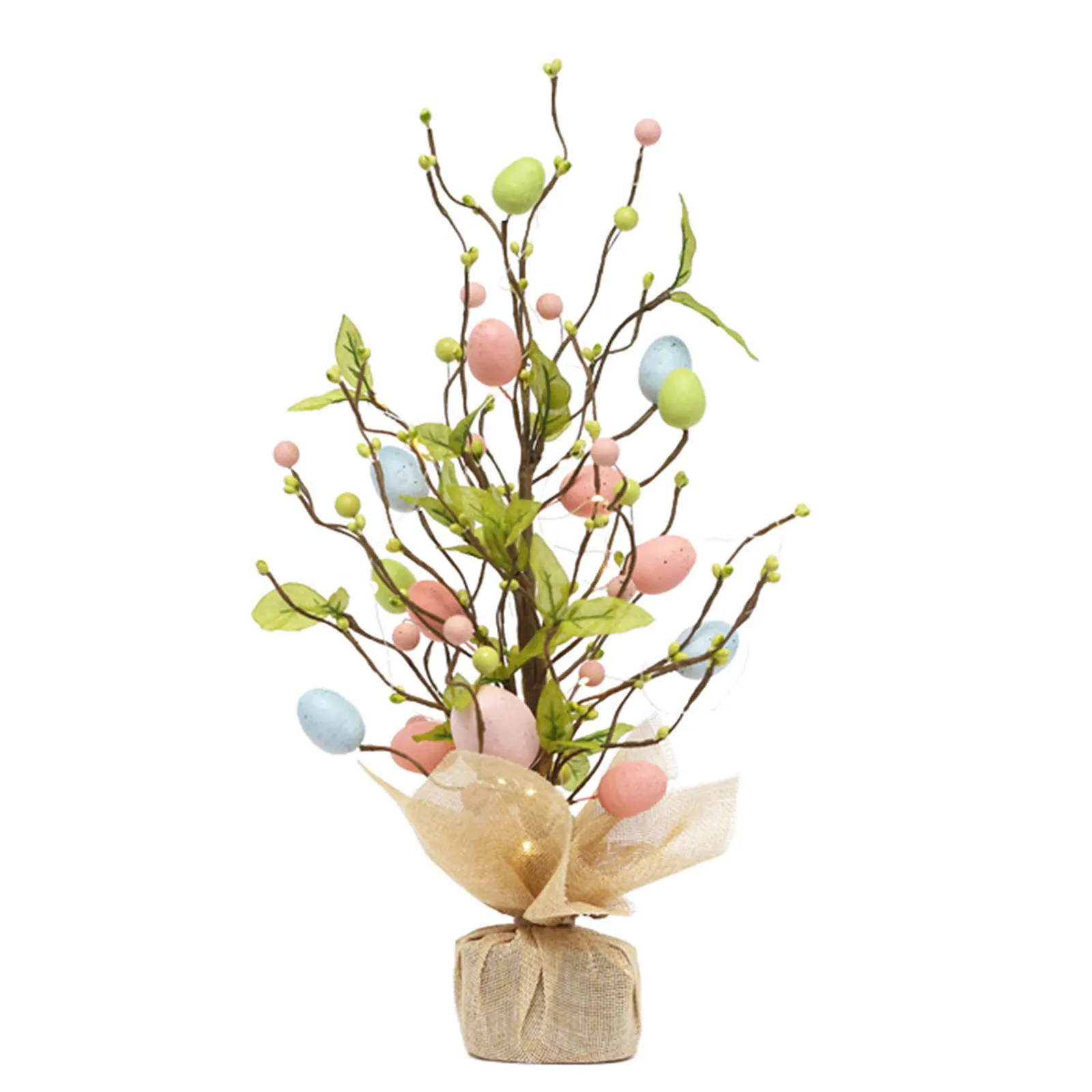 

Easter Eggs Tree Decorations Artificial Egg Flower LED Light Desktop Luminous Ornaments Home Festival Atmosphere Decoration