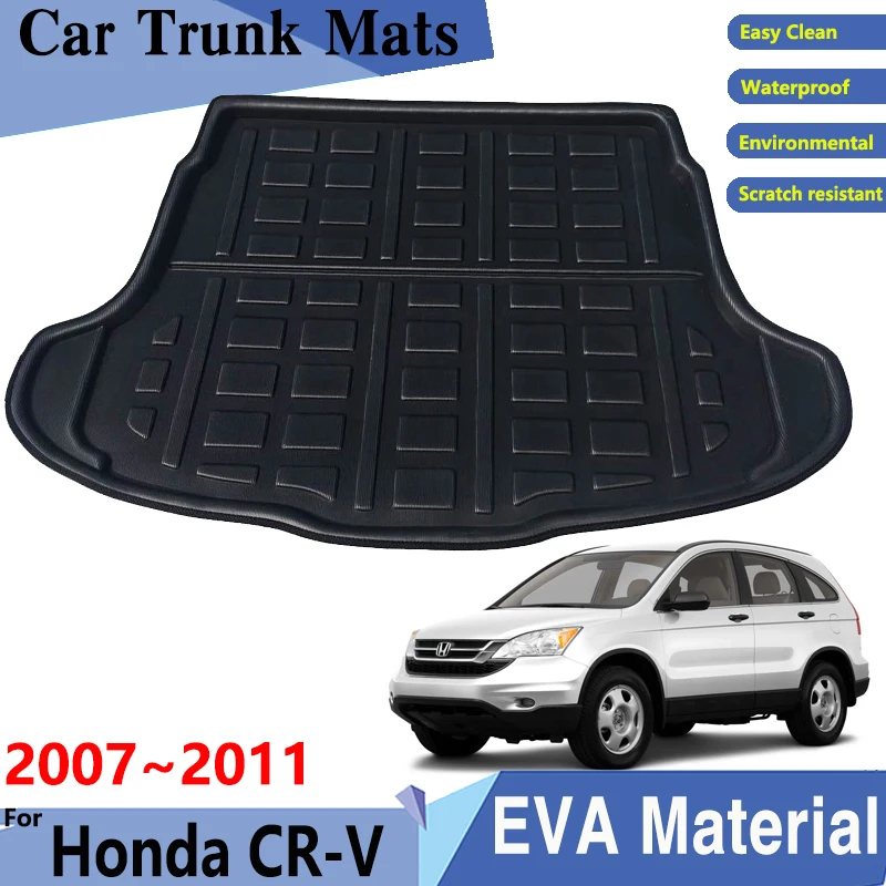 Car Trunk Mats for Honda CR V 2007 2008 2009 2010 2011 CR-V CRV Car Rear Cargo Tray Trunk Mat Rear Pads Accessories EVA Material