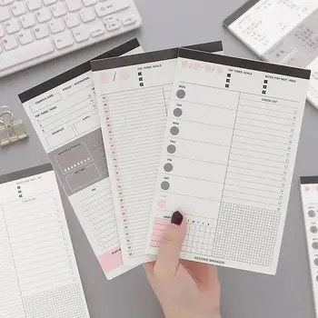 Blocco note per agenda settimanale da 60 fogli, agenda per blocchi temporali a strappo, elenco delle cose da fare, pianificazione semplice del pianificatore di pianificazione