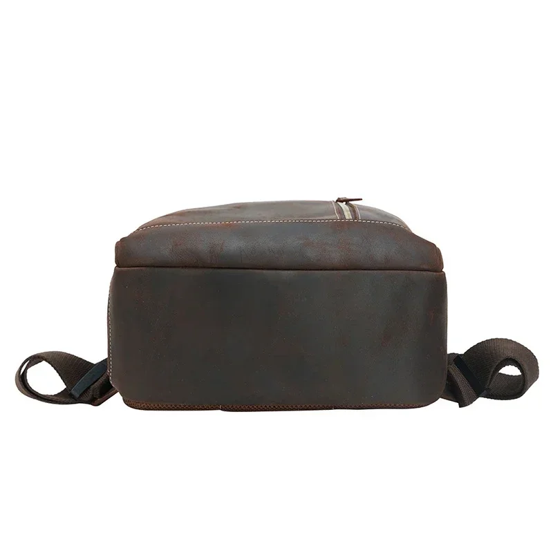 Genuine Leather Laptop Backpack for Men with USB Connector