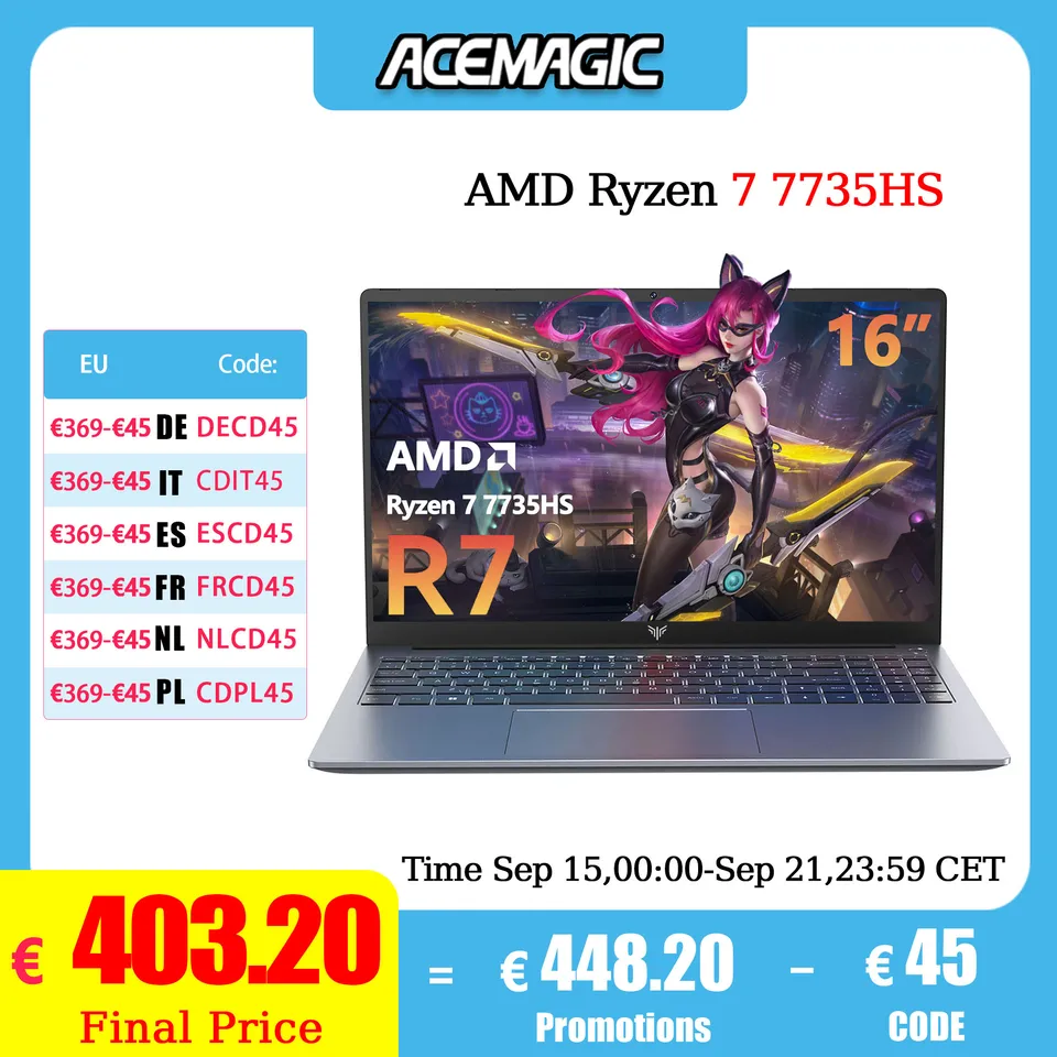 ACEMAGIC(アーセマジック) ‎ RX16 AMD Ryzen 7 7735HS 16インチ