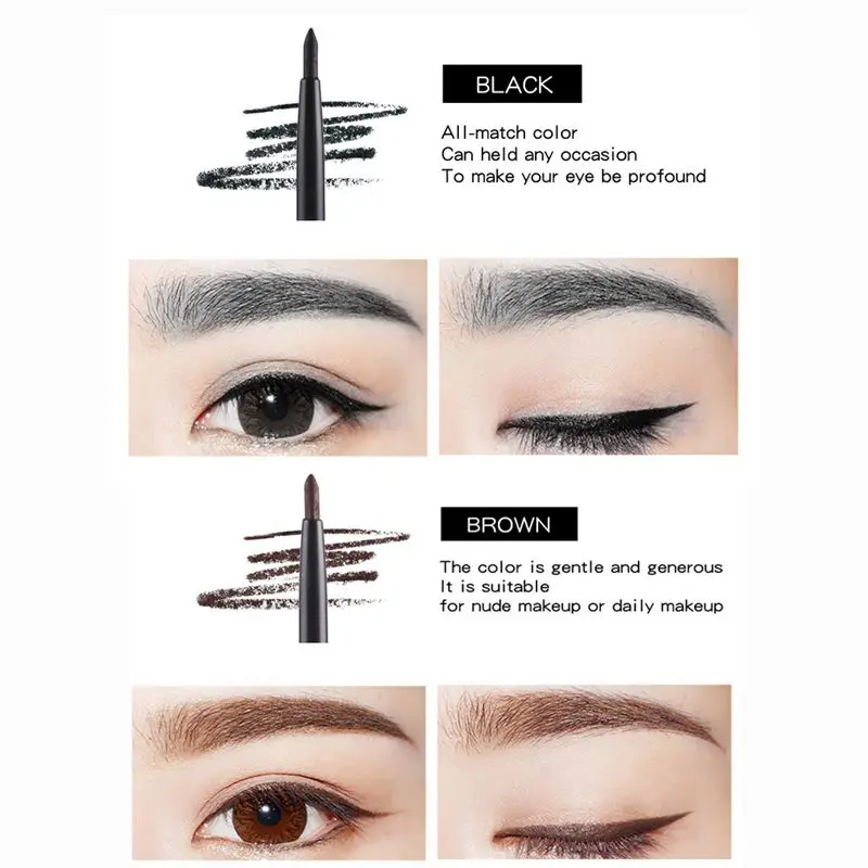 Liquid Eyeliner liquid eyeliner eyeliner pencil Waterproof Matte Eyeliner Quick Drying Long Lasting Liquid Eyeliner Automatic Rotating Eye Liner Pencil Beauty Makeup Cosmetic