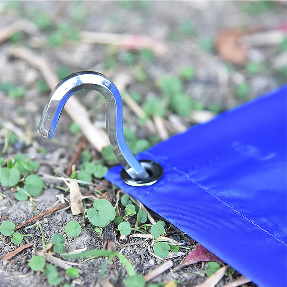 Tent Pegs 20Pcs Tent Pegs Hexagon Rod Aluminum Alloy Tent Stakes Pegs Hook Pitching Camping Canopies