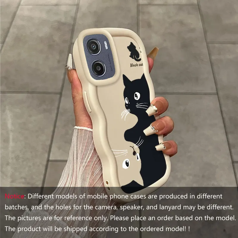 Stylish Black Cat Shockproof Flexible Phone Cover