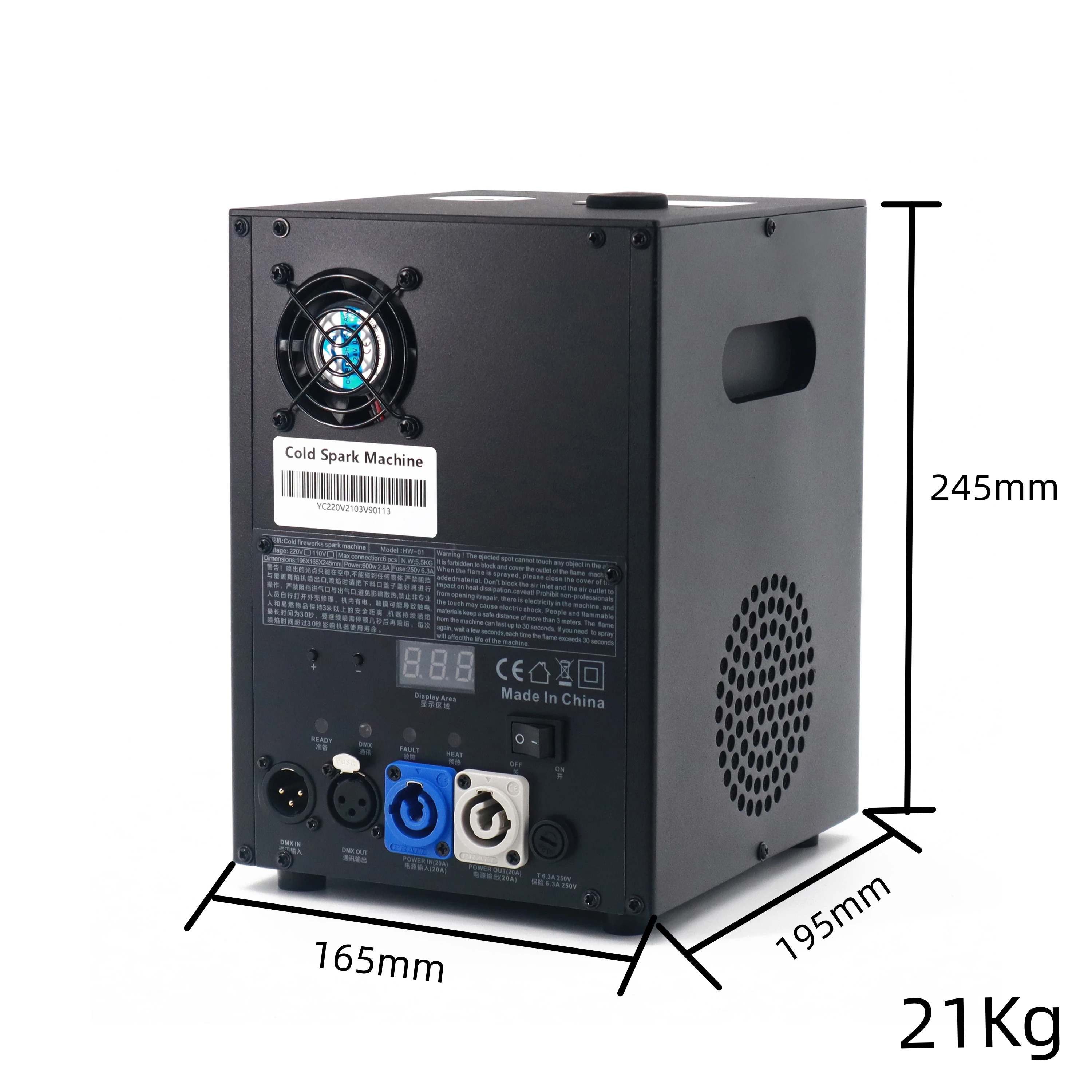 Рисунок 6 - Сценический аппарат холодной свечи