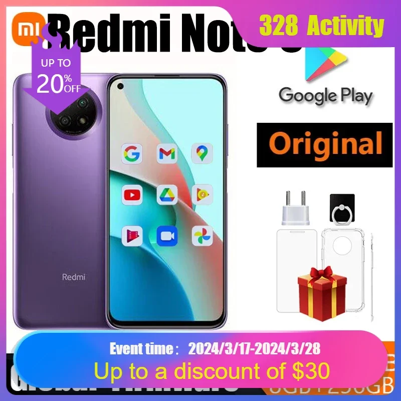 Xiaomi Redmi Note 9 5G Smartphone  6G 128G 5000mAh Large Battery 6.53 Inches 48 Million Pixels celular samsung galaxy note 9 smartphone n960f n960u 6 4 1440 x 2960 pixels dual 12mp 6g 128g